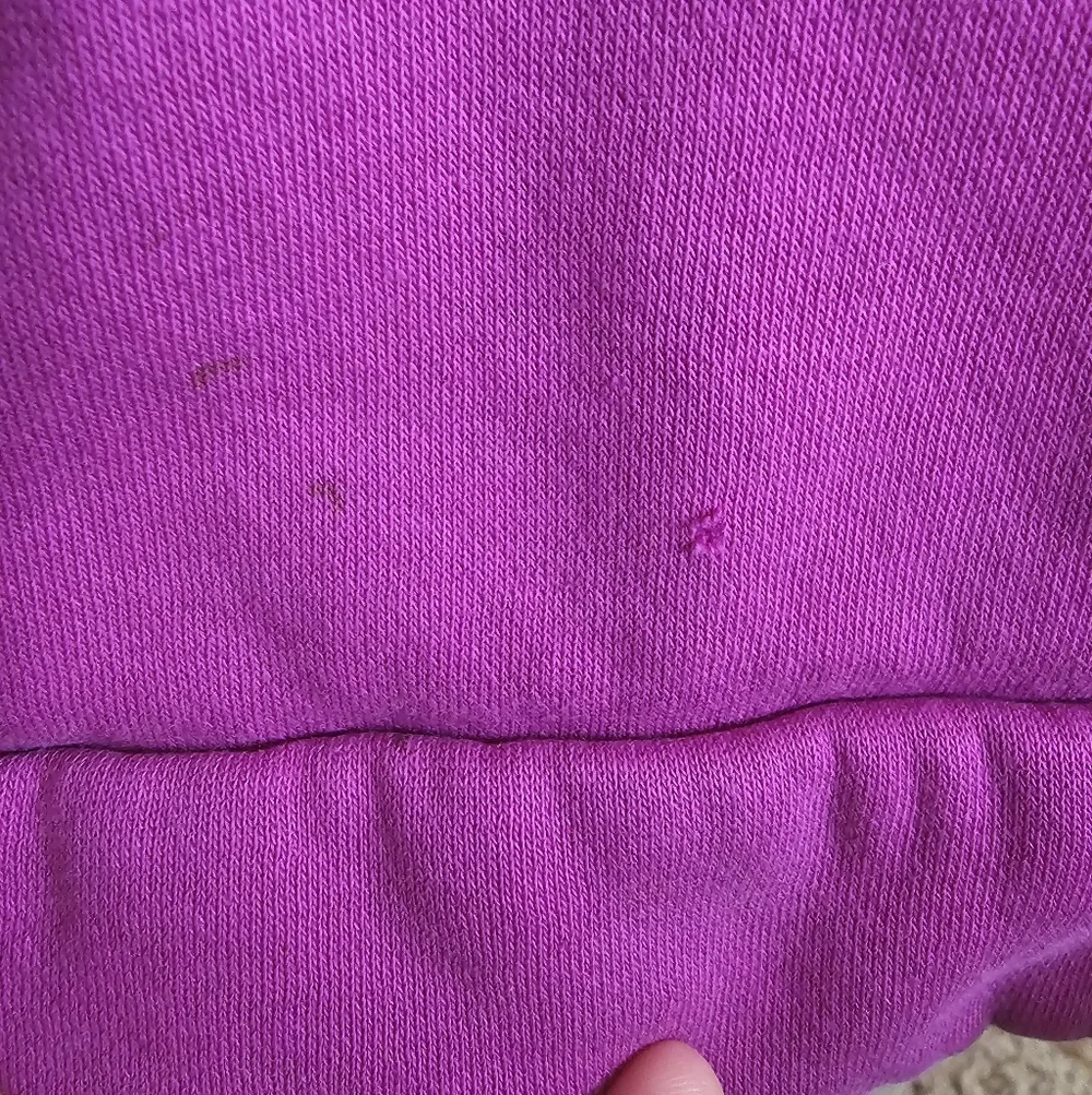 Nike Girls' Bright Purple Hoodie with Silver Glitter Logo Size Small (4/5) - Picture 5 of 5